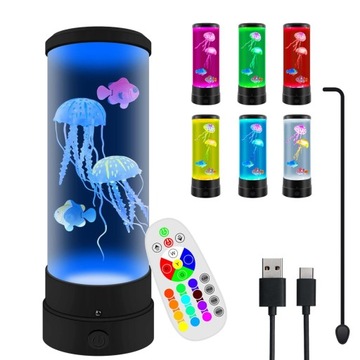 LAMPA MEDUZA LAMPKA LED LAWOWA NOCNA 17 KOLORÓW Z PILOTEM