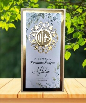 Сувенир к Первому Причастию ЗОЛОТОЙ IHS * ПОДАРОК