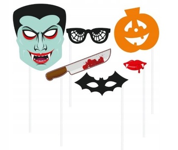 REKWIZYTY DO ZDJĘĆ HALLOWEEN MASKI DYNIA FOTOBUDKA