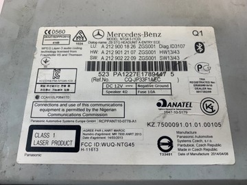 MERCEDES W212 COMAND RADIO NAWIGACJA A2129001826