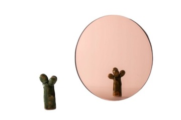 Lustro miedziane makramowe do makramy szlifowane okrągłe fi 15 cm fi 150 mm