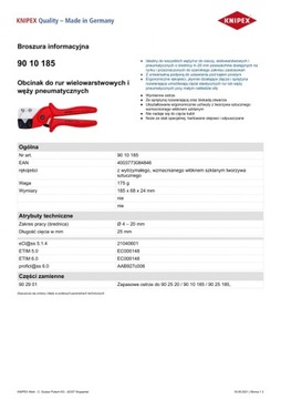 OBCINAK DO RUR WIELOWARSTWOWYCH I WĘŻY PNEUMATYCZN