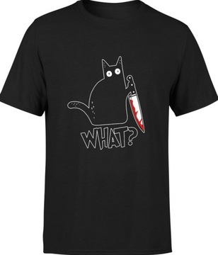 KOSZULKA MĘSKA KOT Z KOTEM WHAT? T-SHIRT KILL XL