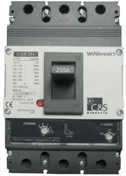 WYŁĄCZNIK KOMPAKTOWY MOCY 250A Z CEWKĄ 220VAC CS