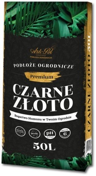 ZIEMIA PODŁOŻE KOMPOST OGRODNICZY HUMUS CZARNE ZŁOTO OBORNIK NAWÓZ 50L