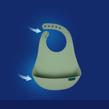 LOVI 51/031 Зеленый силиконовый нагрудник