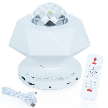 LAMPKA NOCNA PROJEKTOR GWIAZD/NIEBA/FAL DWA LASERY