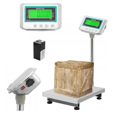 WAGA MAGAZYNOWA SKLEPOWA ELEKTRONICZNA 300kg AKUMULATOR 50g LCD NA MAGAZYN