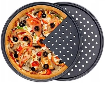 BLACHA FORMA DO PIECZENIA PIZZY CHLEBA TACKA FORMA TACA NIEPRZYWIERALNA XL