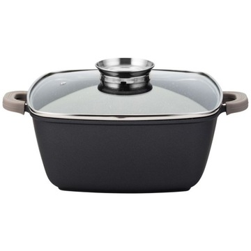 Brytfanka brytfanna granitowa garnek kwadratowy granitowy FUNTZIO 28 cm | 7