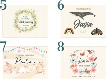 Розовая коробочка воспоминаний Крещение Свидетельство о рождении Годик