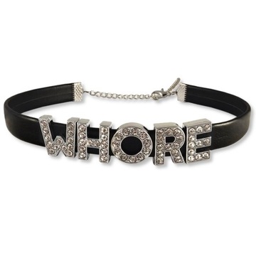 SEKSOWNA SKÓRZANA OBROŻA CHOKER 