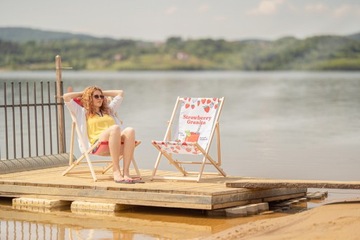 Прочный, ПРОЧНЫЙ ДЕРЕВЯННЫЙ пляжный шезлонг в ПОДАРОК.