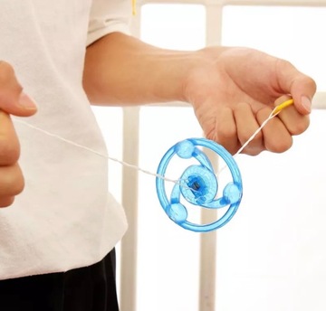 Светодиодная игрушка-колесо с веревкой, игра-попит, антистресс, аркада, светящаяся