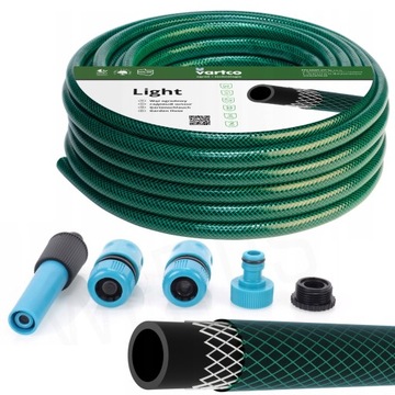 WĄŻ OGRODOWY 3-WARSTWOWY 25BAR 1/2'' 20M + złączki ZRASZACZ PRODUKT POLSKI