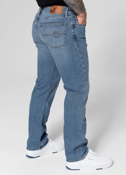 Męskie Spodnie Jeans Pitbull Classic Wash Highlander Prosta Nogawka 36/36
