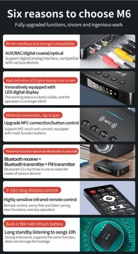 АДАПТЕР VIKEFON FM BT 5.0 AUX S/PDIF RCA NFC ДИСТАНЦИОННЫЙ