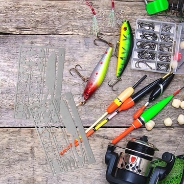 АКСЕССУАРЫ НА УЛИЦЕ КАРТА ВЫЖИВАНИЯ РЫБОЛОВНЫЙ КРЮЧОК 2 ШТ.