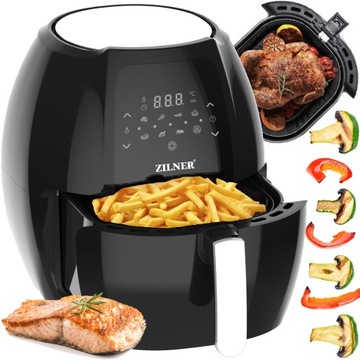 FRYTKOWNICA BEZTŁUSZCZOWA AIR FRYER FRYTOWNICA DUŻY WSAD 7 PROGRAMÓW 7,7L