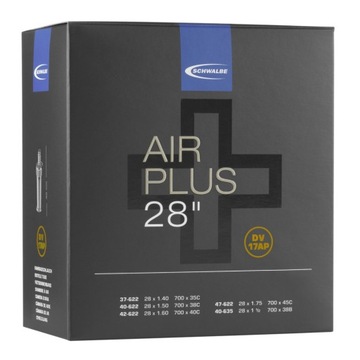 Dętka rowerowa Schwalbe Air Plus 28x1,4-1,75 DV40