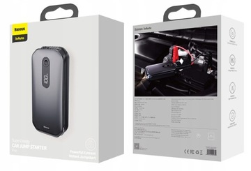 BASEUS POWER BANK JUMP STARTER START BOOSTER TORCH 12000 мАч + ЗАЖИМЫ
