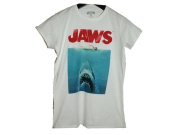 Jaws Szczęki kultowa biała koszulka męska unisex T shirt S