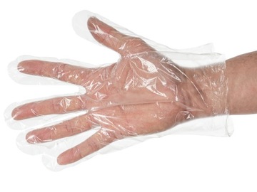 Zestaw Mocnych Foliowych Rękawiczek Jednorazowych HDPE 10.000 szt Ochronne