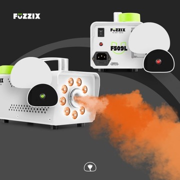 Дым-машина со светодиодным эффектом RGB, белый Fuzzix + бесплатная жидкость