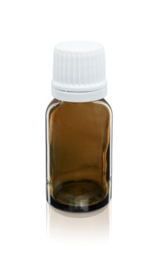 Butelka szklana brązowa 10ml z nakrętką białą