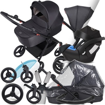 WÓZEK 3W1 ANEX IQ DARK I FOTELIK CYBEX ATON 5