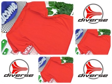 DIVERSE T SHIRT OVERSIZE RED LINE S