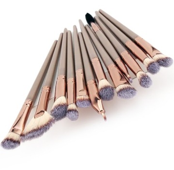 НАБОР КИСТЕЙ для макияжа 12 шт. КИСТИ ДЛЯ МАКИЯЖА