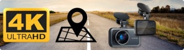АВТОМОБИЛЬНАЯ КАМЕРА ВИДЕОРЕГИСТРАТОР 4k UHD WiFi GPS
