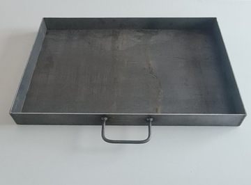 Solidny popielnik GRUBA 3mm blacha 40x60cm NIEMALOWANY
