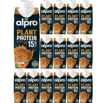NAPÓJ WYSOKOBIAŁKOWY PROTEINOWY SOJOWY ALPRO KARMEL KAWA 15X 250 ml