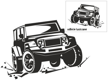 Naklejka na ścianę samochód JEEP off road 4x4