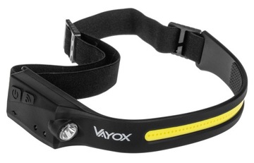 LATARKA CZOŁOWA LED AKUMULATOROWA pasek silikonowy USB-C IPX VAYOX