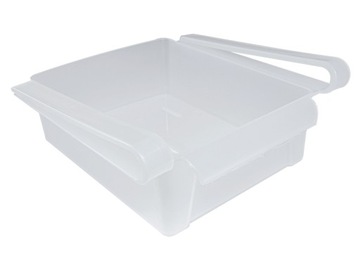MAŁY POJEMNIK MAŁA SZUFLADA ZAWIESZANA DO LODÓWKI NA ŻYWNOŚĆ PÓŁKĘ BPA FREE