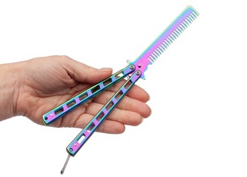 ТРЕНИРОВОЧНЫЙ НОЖ БАБОЧКА ТРЕНИРОВОЧНЫЙ ГРЕБЕНЬ БАБОЧКА