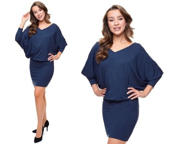 Luźna sukienka nietoperz kimono oversize 2XL/3XL