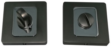 ROZETA WC TIK KLAMKA DO DRZWI GRAFITOWA KWADRATOWA