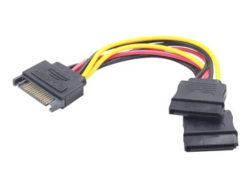 GEMBIRD CC-SATAM2F-01 Gembird kabel SATA zasilającyM -> SATA F x2 15 cm