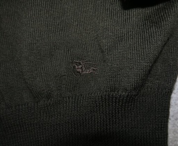 Burberry sweter golf wełna merino XL