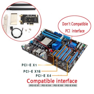 БЕСПРОВОДНАЯ КАРТА M.2/NGFF НА PCI-E 1X WIFI АДАПТЕР WLAN ДЛЯ СТАНЦИИ