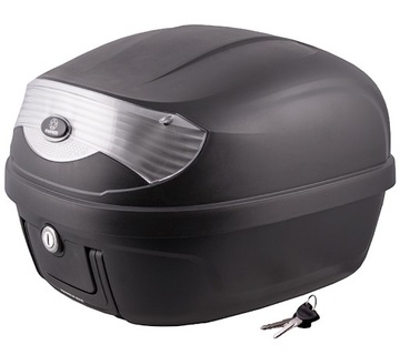 Kufer Moretti MR-808, 28 l, czarny, biały odblask