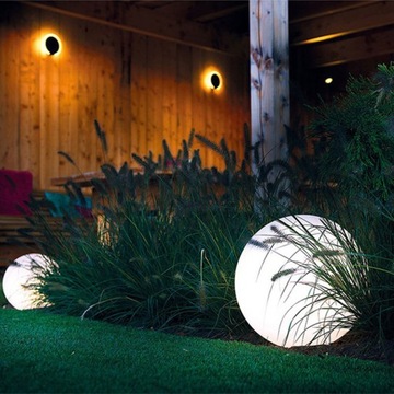 Садовый светильник на солнечной батарее, молочный, WHITE BALL 10см P011