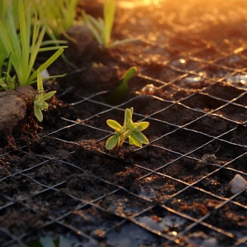 СЕТКА 2х100м 40г/м2 ДЛЯ ГАЗОНА ПРОТИВ КРОТОВ ПОЛЕВОК 100х КОЛЫШЕК