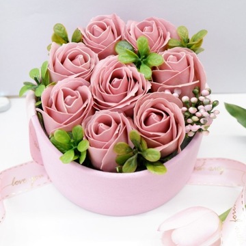 FLOWER BOX KWIATY MYDLANE BUKIET PREZENT