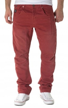 Jack Jones Męskie Luźne Czerwone Ketchupowe Spodnie Casual ANTI Fit _ 29/30