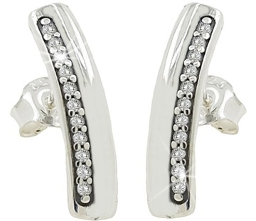 KOLCZYKI SREBRNE 925 WKRĘTKI SZTYFT . CYRKONIE SWAROVSKI + GRAWER GRATIS.